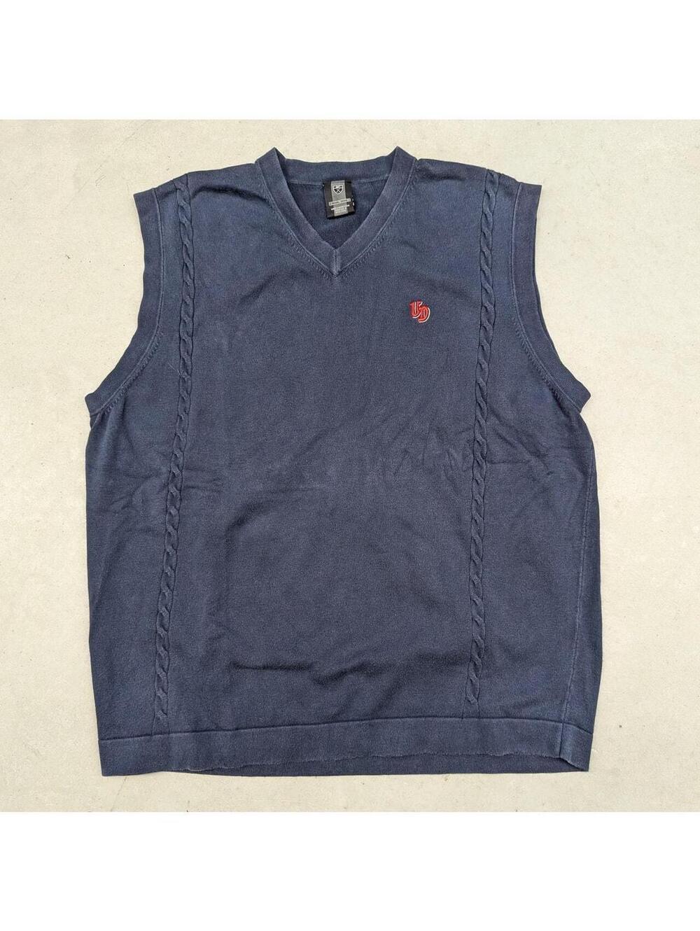 Y2K Nike Golf University of Denver Navy Blue sweater vest